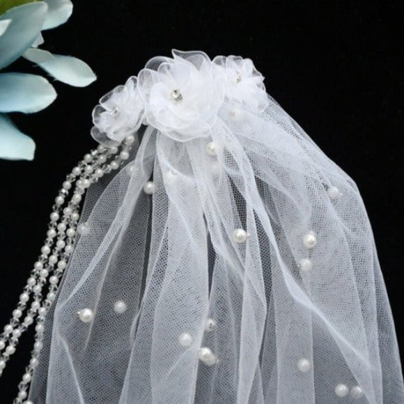 NWOT Ivory Pearl Wedding Veil main image 12